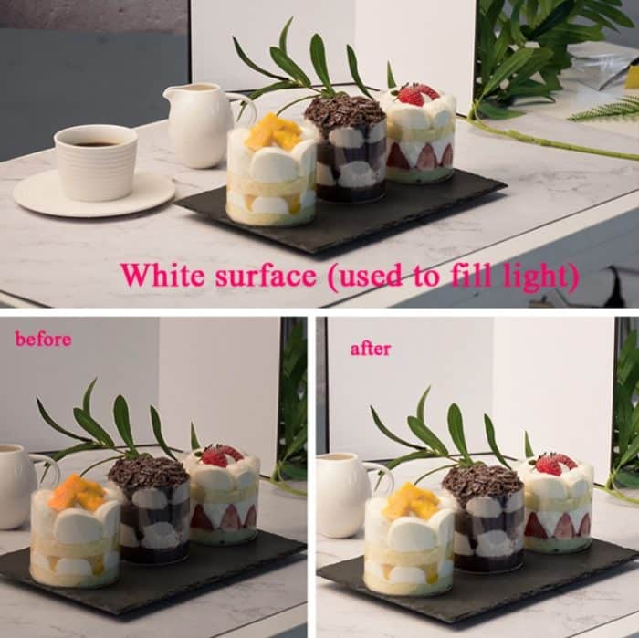 2 Stück 3-in-1-Reflexionsplatine White + Black + Silber A4-Karton-Faltlicht-Diffusor-Board – Bild 5