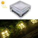 Solar vergrabene Lampe vertikal gestreift Eisquadrat Gras Gartendekoration wasserdichtes Licht, 10 x 10 x 5cm Striped