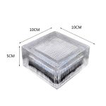 Solar vergrabene Lampe vertikal gestreift Eisquadrat Gras Gartendekoration wasserdichtes Licht, 10 x 10 x 5cm Striped – Bild 2