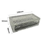 Outdoor Solar vergrabene Lampe Eis Quadrat Glas Garten Dekoration wasserdichte Gras Lampe, 19.8 x 9.8 x 6.2cm – Bild 2