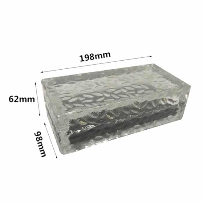 Outdoor Solar vergrabene Lampe Eis Quadrat Glas Garten Dekoration wasserdichte Gras Lampe, 19.8 x 9.8 x 6.2cm – Bild 2