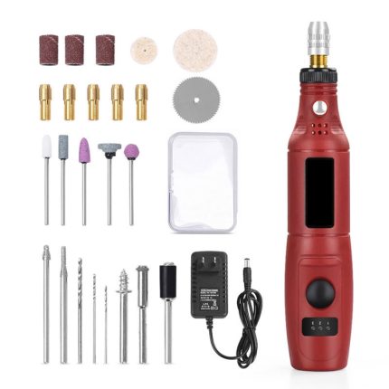 Mini-Elektro-Gravierstift zum Schneiden und Polieren, elektrisches Schleifwerkzeug-Set, US-Stecker, US Plug(Red), US Plug(Grey), US Plug(Green)