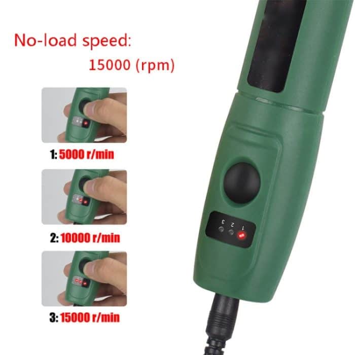 Mini-Elektro-Gravierstift zum Schneiden und Polieren, elektrisches Schleifwerkzeug-Set, US-Stecker, US Plug(Red), US Plug(Grey), US Plug(Green) – Bild 3