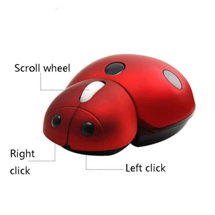 CM0184 3000 DPI 3-Tasten Mini Ladybug 2,4G kabellose Maus personalisierte kabellose Maus – Bild 4