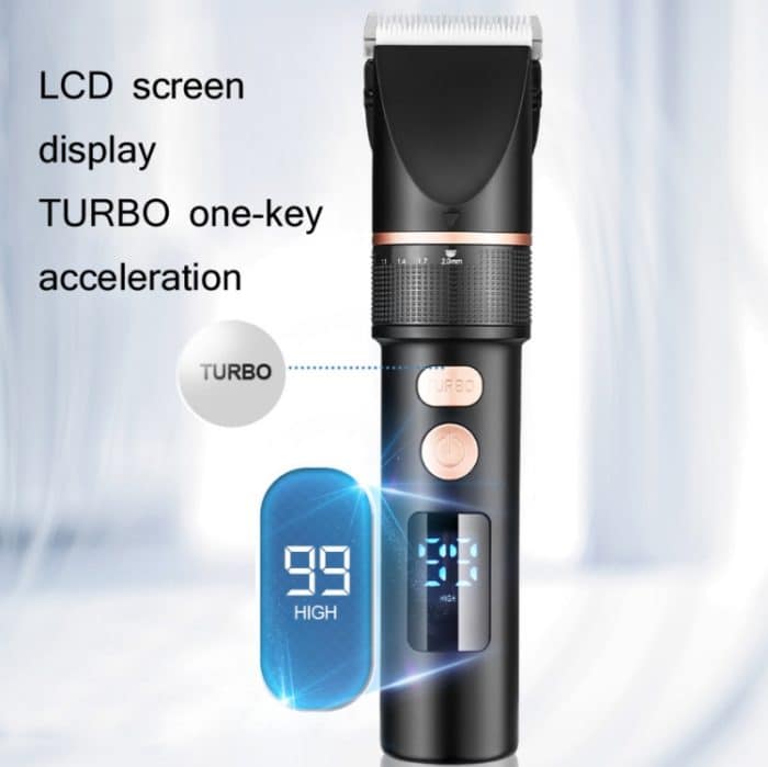 Turbo-Männer elektrische Haarschneider LCD-Digitalanzeige Haarschneider – Bild 4