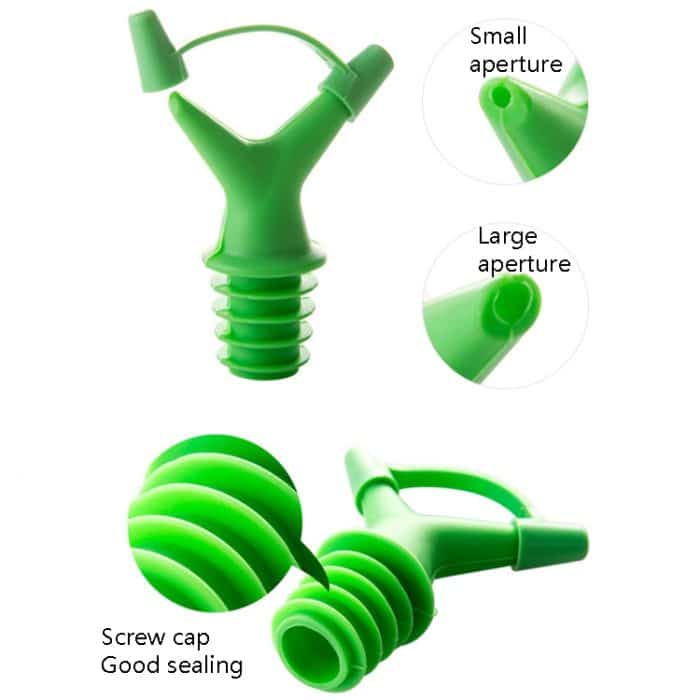 10 stücke Doppelköpfige Sojasauce Flasche Mund Flasche Stopper Weinflasche Abdeckung Farbe Zufällige Lieferung – Bild 5