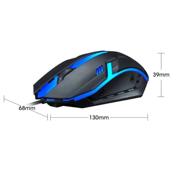 2 Stück T-WOLF V1 USB-Schnittstelle 3-Tasten 1200 dpi verdrahtete Maus 7-color backlit Gaming-Maus, Kabellänge: 1,35m – Bild 3