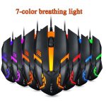 2 Stück T-WOLF V1 USB-Schnittstelle 3-Tasten 1200 dpi verdrahtete Maus 7-color backlit Gaming-Maus, Kabellänge: 1,35m – Bild 5