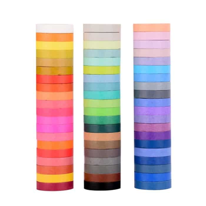 60 farben / box 8mmx4m reine farbe regenbogenband hand ledger dekoration aufkleber – Bild 2