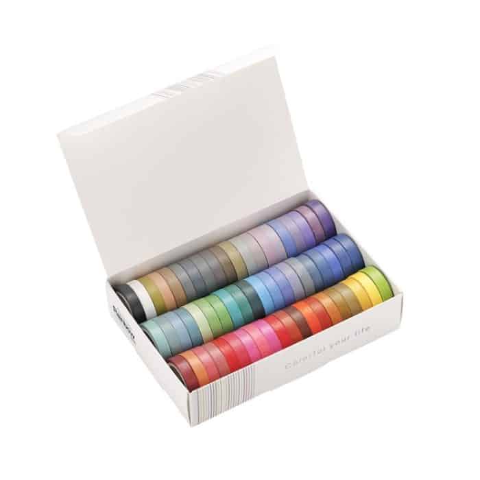 60 farben / box 8mmx4m reine farbe regenbogenband hand ledger dekoration aufkleber – Bild 6
