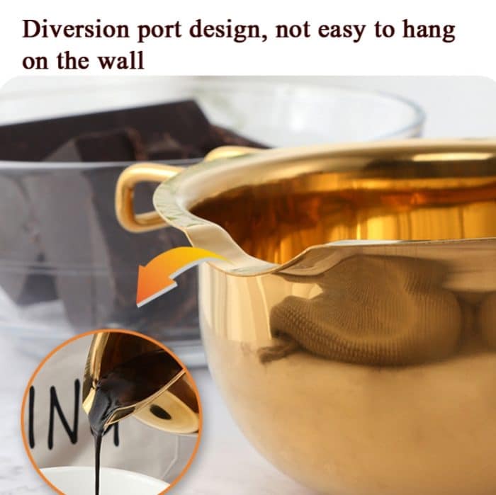 Käse-Butter-Schokoladen-Schmelzschüssel aus Edelstahl, True Color, Gold, Rose Gold, Magic Colorful – Bild 5