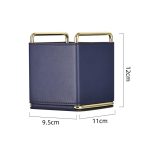 Kortikaler Aufbewahrungseimer für Make-up-Pinsel, Stiftfass aus Leder für den Schreibtisch – Bild 3