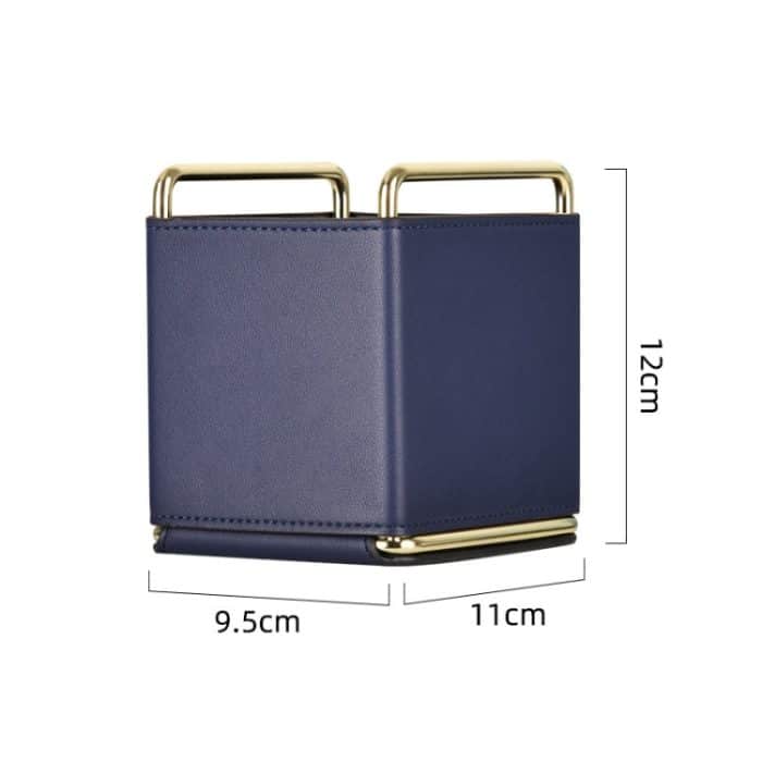 Kortikaler Aufbewahrungseimer für Make-up-Pinsel, Stiftfass aus Leder für den Schreibtisch – Bild 3