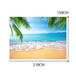 2.1m x 1,5 m Kokosnussbaum Meerblick Fotografie Tuch – Bild 2