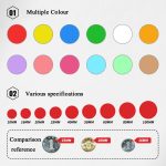 Farbiger, hochviskoser, beschichteter Papieraufkleber, runder Aufkleber, zufällige Farblieferung, Diameter 15mm, Diameter 25mm, Diameter 30mm – Bild 3