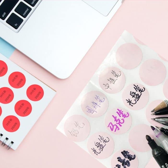 Farbiger, hochviskoser, beschichteter Papieraufkleber, runder Aufkleber, zufällige Farblieferung, Diameter 15mm, Diameter 25mm, Diameter 30mm – Bild 4