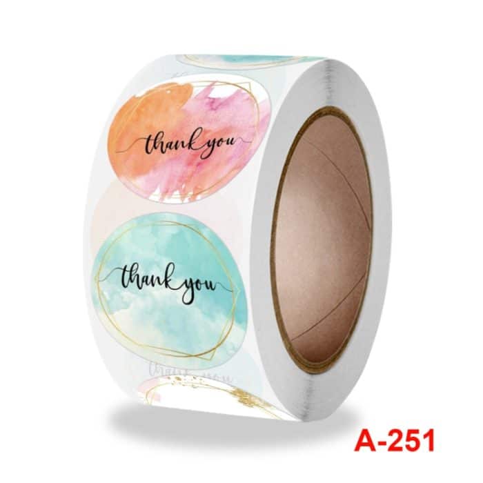 10 Rollen runder Siegelaufkleber Dankesaufkleber Basteln Geschenk Dekorationsaufkleber, 2.5cm / 1 Inch, 3.8cm / 1.5 Inch – Bild 2