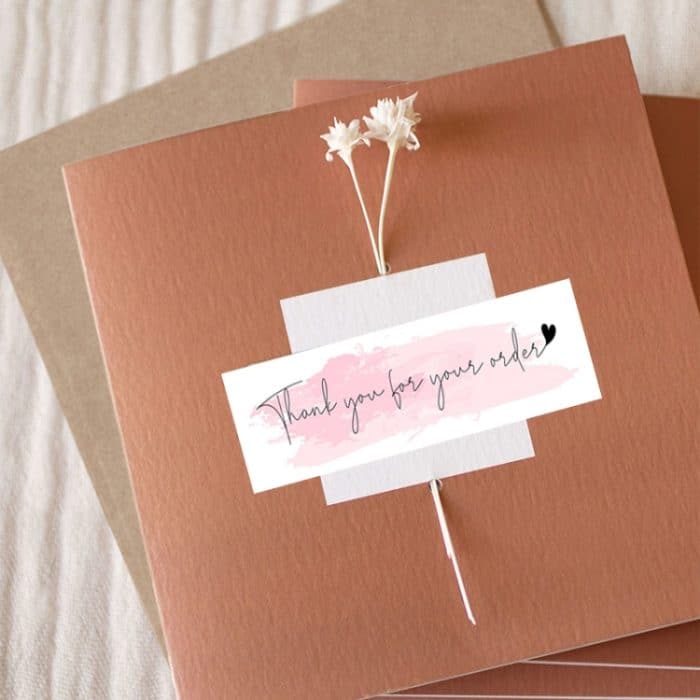 10 Rollen rechteckiger Dankeschön-Etikettenaufkleber, F106, F107, F108 White – Bild 5