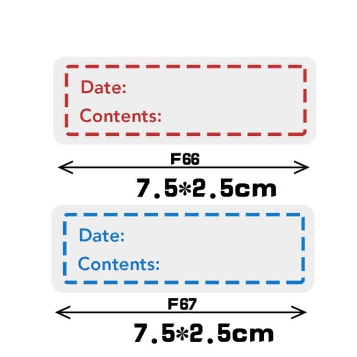 10 Rollen Lebensmittel, gekühlte Lagerung, Sicherheit, Datumsmarkierung, abreißbarer Aufkleber, F-66, F-67 – Bild 2