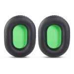 2 Stück Headset-Schwamm-Abdeckung für Razer V2, Black Skin Green Net, Black Skin Black Net, Black Mesh, Black Lambskin