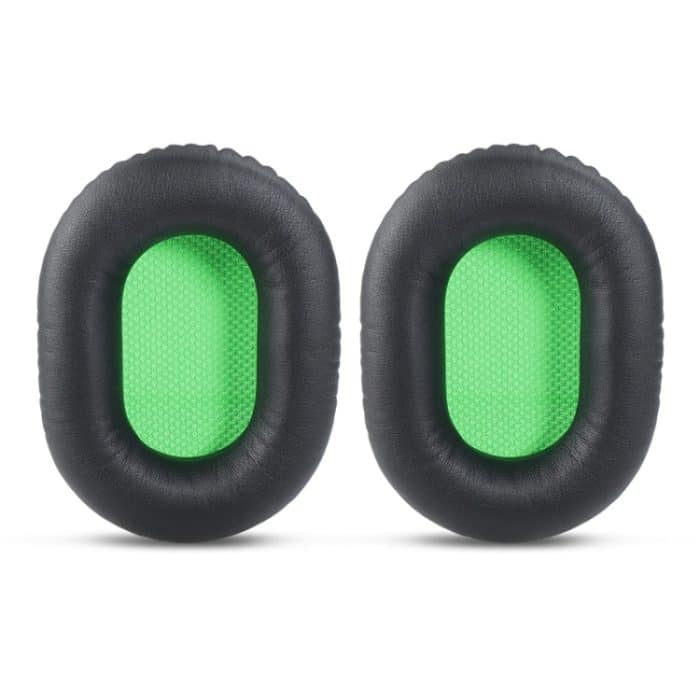 2 Stück Headset-Schwamm-Abdeckung für Razer V2, Black Skin Green Net, Black Skin Black Net, Black Mesh, Black Lambskin – Bild 1
