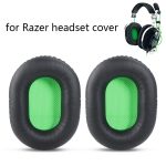 2 Stück Headset-Schwamm-Abdeckung für Razer V2, Black Skin Green Net, Black Skin Black Net, Black Mesh, Black Lambskin – Bild 4