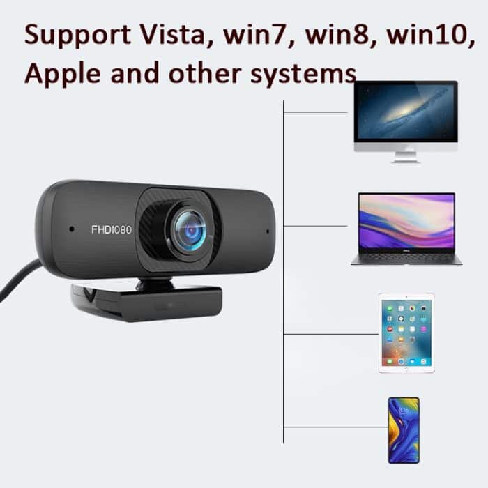 C60 Webcast Webcam Hochauflösende Computerkamera mit Mikrofon, Kabellänge: 2,5 m, Super Clear Version 1080P, HD Version 1080P – Bild 6