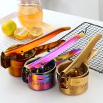 Manueller Entsafter aus Edelstahl, abnehmbarer Entsafter, kommerzieller Obst-Entsafter mit großer Kapazität, Golden, Rose Gold, Magic Colorful, Magic Red – Bild 6