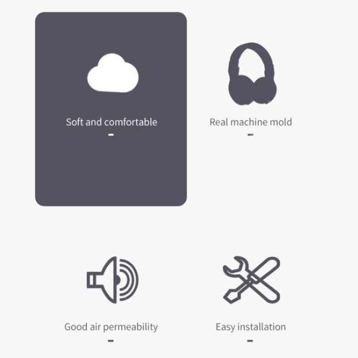 2 Stück geeignet für Logitech G433 G Pro Kopfhörer-Abdeckung, Schwamm-Abdeckung, Ohrenschützer – Bild 3