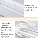 Frischhaltefolienschneider mit Saugnapf, Haushalts-Kunststofffolie, verstellbare Aufbewahrungs-Schneidbox, Suction Cup Cling Film Cutter – Bild 4