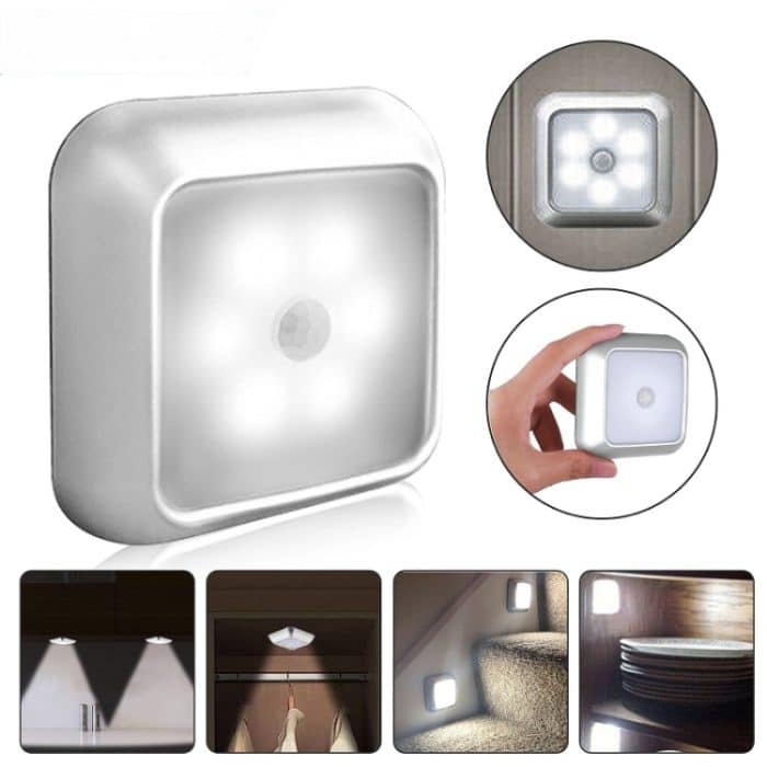 1143 Human Body Sensation Nachtlicht Smart Home Sensing Lights, Silver White Light, Silver Warm Light, White Shell White Light, White Shell Warm Light – Bild 4