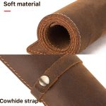 CF9011 Schreibtischunterlage, Retro-Crazy-Horse-Leder, Notebook-Computer-Mauspad, übergroßes, rutschfestes Desktop-Computertisch-Lederpad – Bild 5