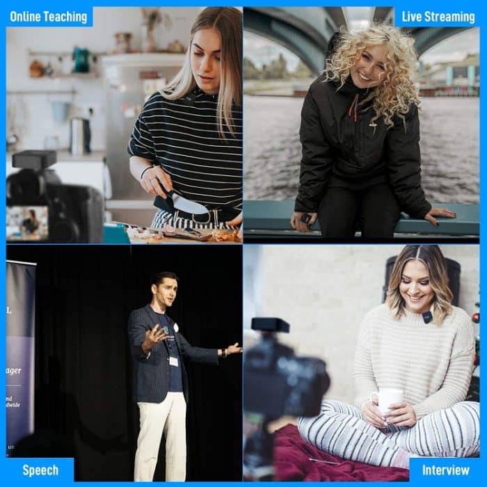 SYNCO Engragal Drahtloses Mikrofonsystem, 2,4 GHz, Interview, Lavalier, Ansteckmikrofon, Empfänger-Set für Telefone, DSLR, Tablet, Camcorder, Konfiguration, G1 (A1), G1 (A2) – Bild 6