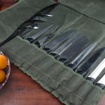 Öl-Wachs-Canvas-Rolle, Aufbewahrungstasche für Kochmesser, Knife Storage Bag – Bild 6