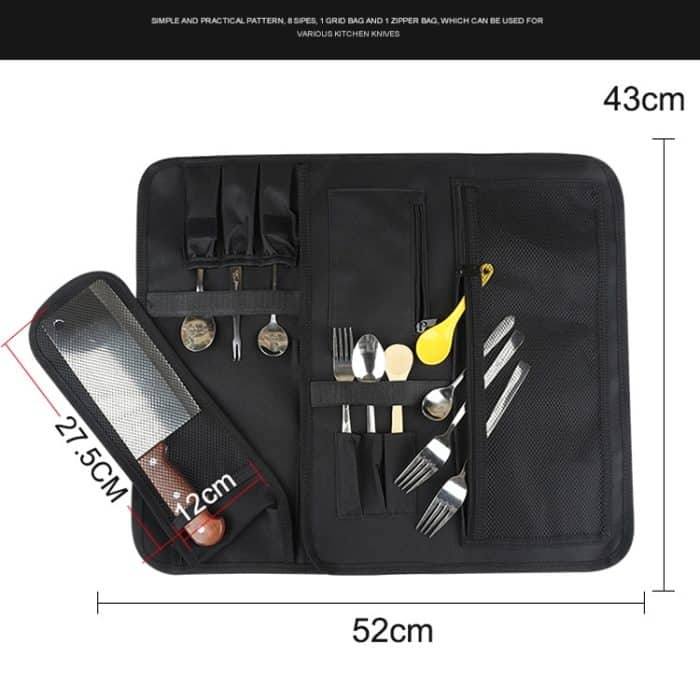 WESSLECO Kochmesser-Werkzeug-Aufbewahrungstasche, Oxford-Stoff-Messertasche, WESSLECO Gray – Bild 3