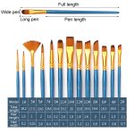 Zhu Ting 2 Set Student Nylonwolle Multifunktions-Aquarellpinsel, 13 PCS/Set Pearl Blue, 13 PCS/Set Pearl White – Bild 2
