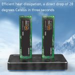 M.2 Double Disk Mobile Festplattenbasis SATA / NVME Solid State Festplattenbox, M.2 SATA (Gray + Blue), M.2 NVME (Black + Red) – Bild 4