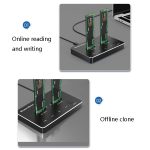 M.2 Double Disk Mobile Festplattenbasis SATA / NVME Solid State Festplattenbox, M.2 SATA (Gray + Blue), M.2 NVME (Black + Red) – Bild 5