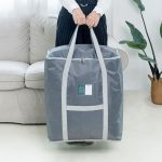 Weekeight 2 Stück Aufbewahrungstasche für Kleidung, Steppdecke, Haushalt, Umzugsgepäck, Organizer, Light Gray Small, Navy Small, Wine Red Small, Light Gray Large, Navy Large, Wine Red Large, Pink, Gray, Coffee, Light Blue