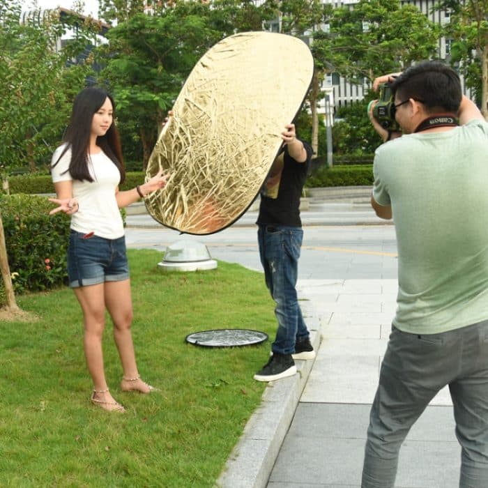 90 x 120 cm 5-in-1 silber / weich / gold / weiß / schwarz falt Foto studio reflektorplatte – Bild 6