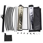 Fomato U-förmig gekrümmte Fotostudio-Reflektorplatte 4 in 1 Gold Silber Weiß Schwarzer Reflektierender Brett – Bild 4