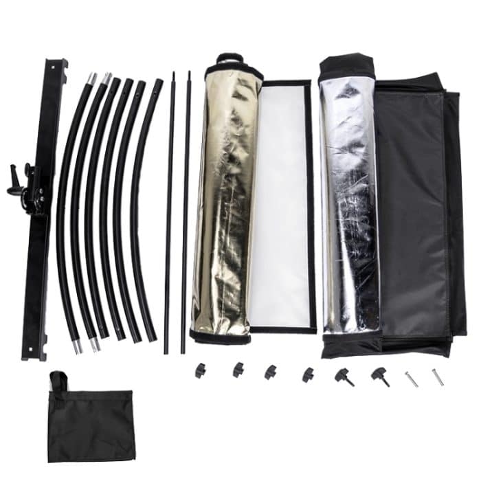 Fomato U-förmig gekrümmte Fotostudio-Reflektorplatte 4 in 1 Gold Silber Weiß Schwarzer Reflektierender Brett – Bild 4