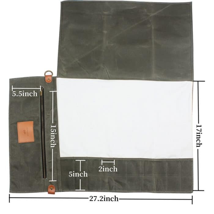 WESSLECO Canvas Roll Kochmesser-Aufbewahrungstasche, WESSLECO Army Green – Bild 3