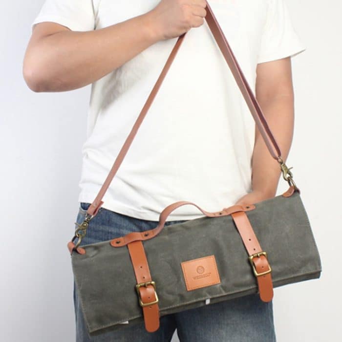 WESSLECO Canvas Roll Kochmesser-Aufbewahrungstasche, WESSLECO Army Green – Bild 7