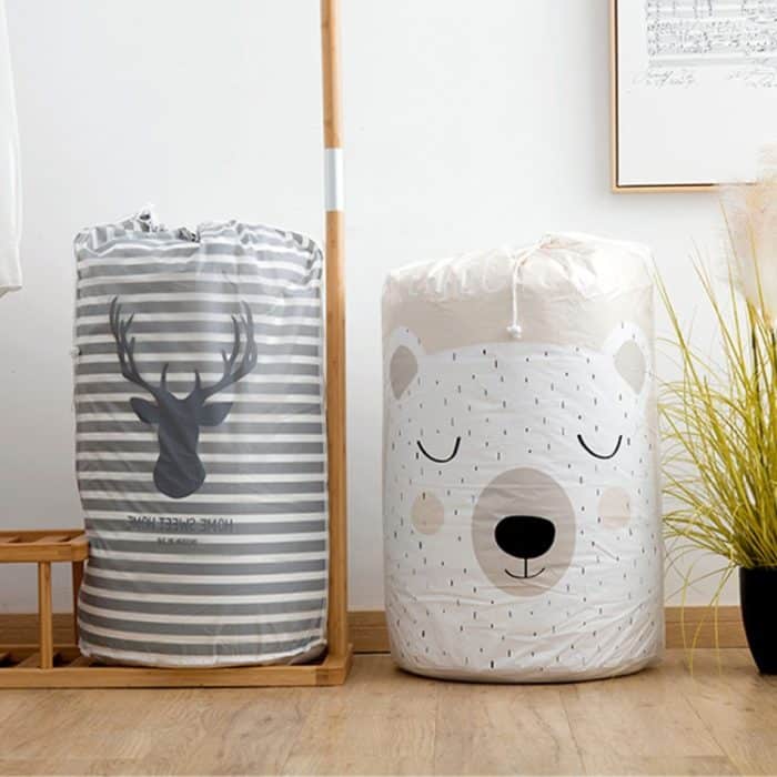 Wasserdichter, feuchtigkeitsbeständiger Quilt-Aufbewahrungsbeutel mit großem Fassungsvermögen für den Haushalt, Striped Deer, Cute Beer, Cactus, Garlands – Bild 5