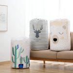 Wasserdichter, feuchtigkeitsbeständiger Quilt-Aufbewahrungsbeutel mit großem Fassungsvermögen für den Haushalt, Striped Deer, Cute Beer, Cactus, Garlands – Bild 6