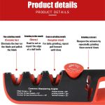 4-in-1 verstellbarer manueller Messerschärfer, multifunktionaler Messerschärfer, 4 in 1 (Black Red), 4 in 1 (Gray Red) – Bild 3