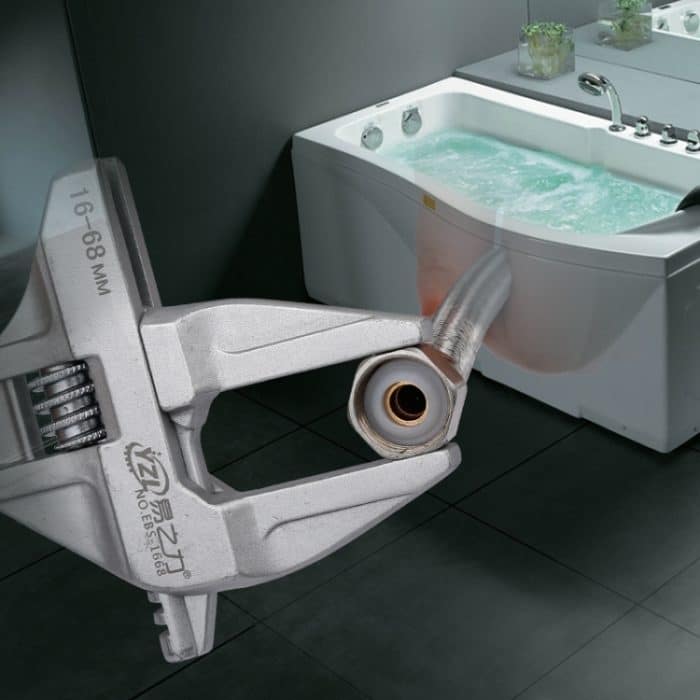 YZL Multifunktionaler verstellbarer Schraubenschlüssel mit kurzem Griff und großer Öffnung, Bathroom, Silver Bathroom, Golden Bathroom, Arc-Shaped Bathroom – Bild 4