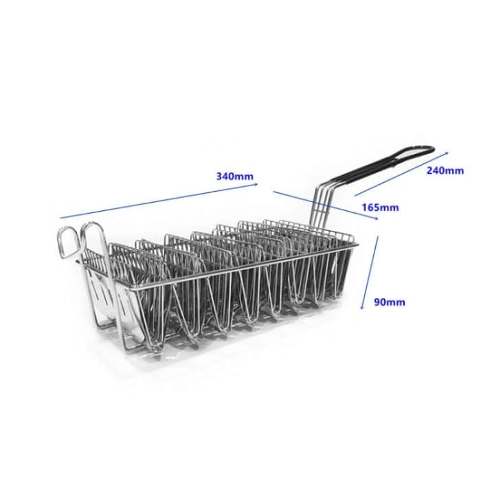 Taco-Tortilla-Krusten-V-Formwerkzeug aus Edelstahl, Stil:, 5 Inch  Clip, 4 Grid Fried Basket, 6 Grid Fried Basket, 8 Grid Fried Basket – Bild 2