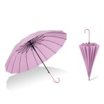 16 Bone Plain Straight Umbrella Kleiner, frischer Regenschirm mit langem Griff